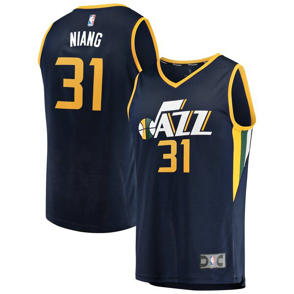 Maillot Utah Jazz Homme Georges Niang 31 Icon Edition Bleu marin